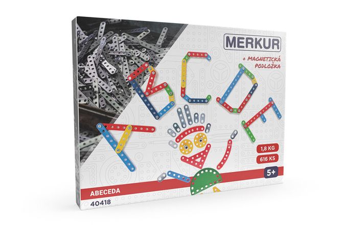 MERKUR - Abeceda s magnetickou podložkou, 616 dielov