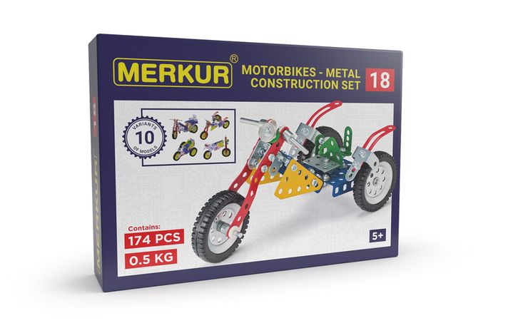 MERKUR - Merkúr 018 Motocykle, 174 dielov, 10 modelov