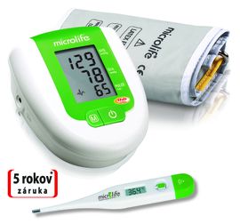 MICROLIFE - BP 3AG1 automatický tlakomer s teplomerom MT 3001