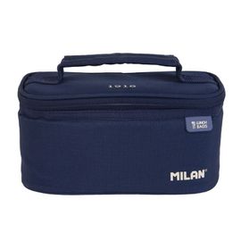 MILAN - Taška na desiatu izotermická 1,5L + 1ks box na desiatu, modrá námornícka