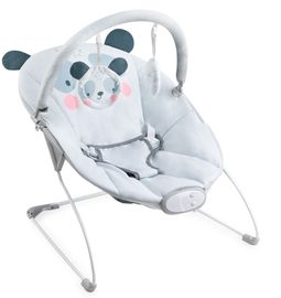 MoMi - Vibrujúce lehátko s melódiami GLOSSY panda bouncer