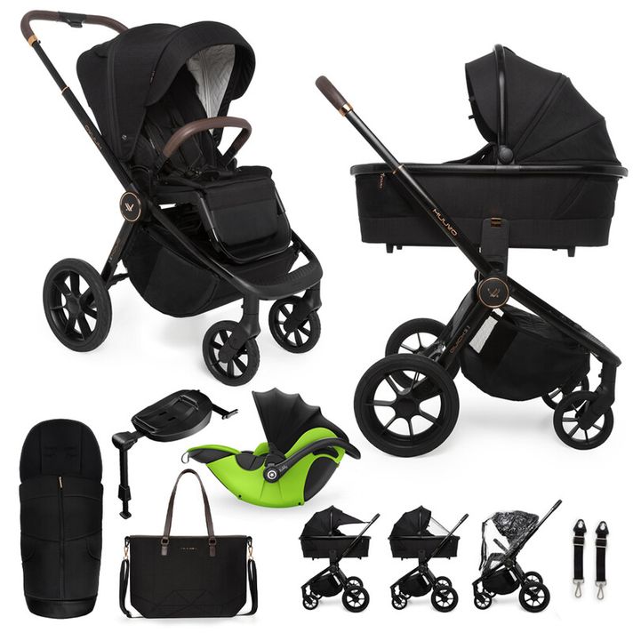 MUUVO  - Kočík kombinovaný Quick SE 2 Sunset black set 2v1 + KIDDY Evoluna i-size 2 + základňa