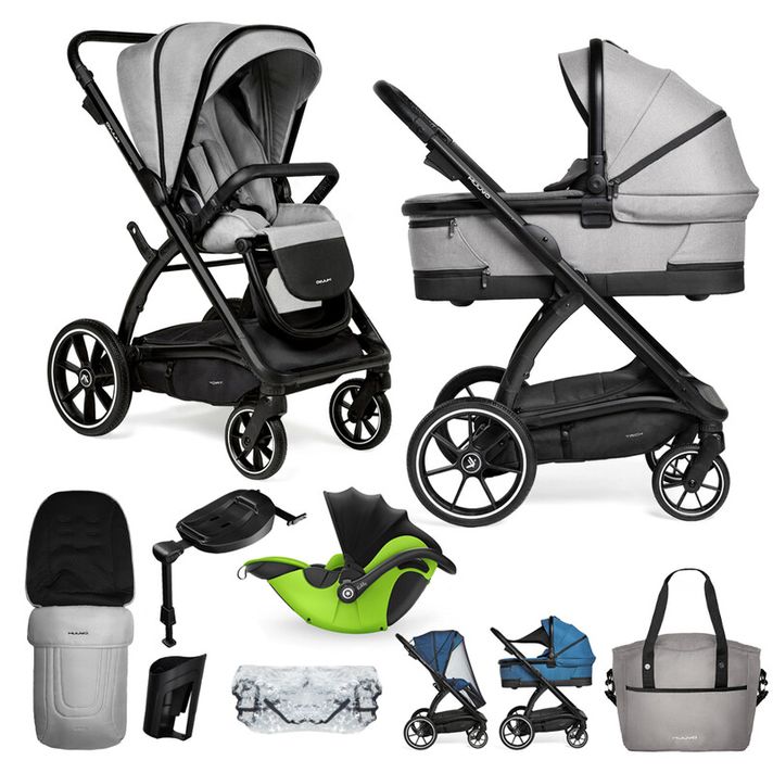 MUUVO  - Kočík kombinovaný Trick set 2v1 Steel grey + KIDDY Evoluna i-size 2 + základňa