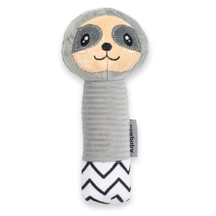 NEW BABY - Detská pískacia plyšová hračka s hryzátkom Sloth