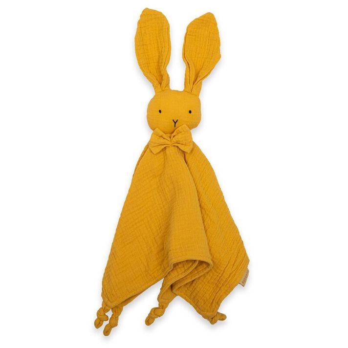 NEW BABY - Mušelínový usínáčik Rabbit mustard