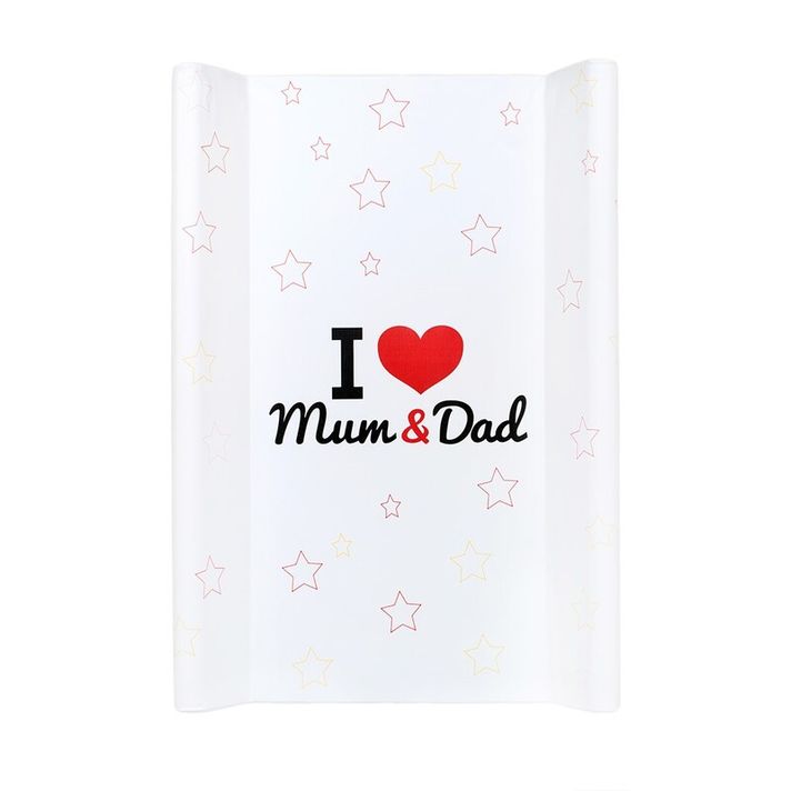 NEW BABY - Prebaľovací nadstavec I love Mum and Dad biely 50x70cm