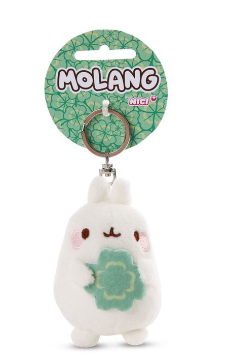 NICI - kľúčenka Molang so štvorlístkom 8cm