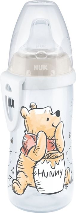 NUK - FC Fľaša PP Active Cup Disney - Medvedík Pú, 300 ml biela