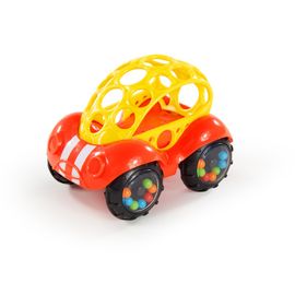OBALL - Hračka autíčko Rattle&Roll Oball™ červeno/žlté 3m+