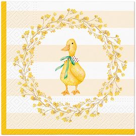 PAW - Obrúsky L 33x33cm Duck with Wreath