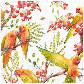 PAW - Obrúsky L 33x33cm Exotic birds