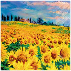 PAW - Obrúsky L 33x33cm Painted Sunflowers