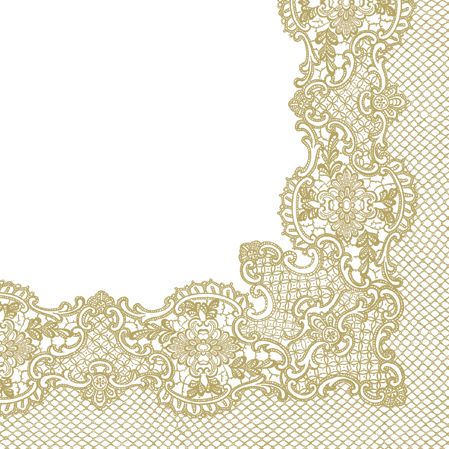 PAW - Obrúsky L 33x33cm Royal Lace Frame Gold