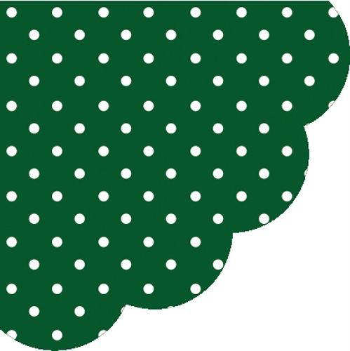 PAW - Obrúsky R 32 cm Dots Dark Green