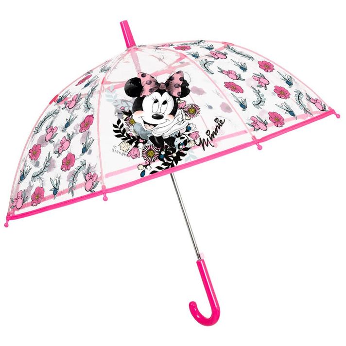 PERLETTI - Detský automatický dáždnik MINNIE MOUSE Transparent, 50137