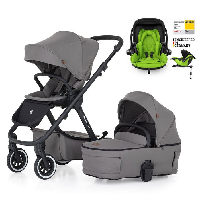 PETITE&MARS - Kočík kombinovaný ICON 2v1 Dove Grey LITE AIR + KIDDY Evoluna i-size 2 + základňa