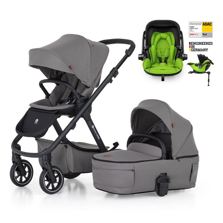 PETITE&MARS - Kočík kombinovaný ICON 2v1 Dove Grey LITE RWS + KIDDY Evoluna i-size 2 + základňa