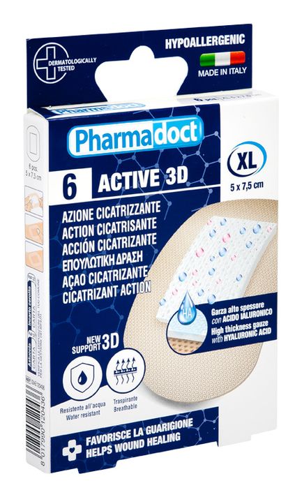 PHARMADOCT - ACTIVE náplasť s kyselinou hyalurónovou 6ks