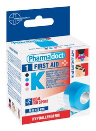 PHARMADOCT - Sport Kinetic Band.BLUE 5m x 5cm