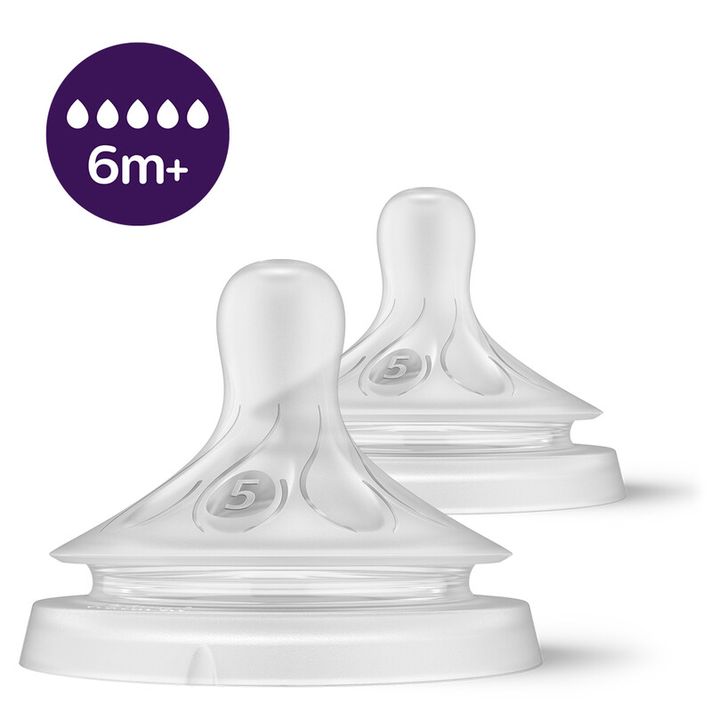 PHILIPS AVENT - Cumlík Natural Response 5 rýchly prietok 6m+, 2 ks