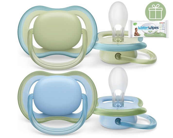 PHILIPS AVENT - Cumlík Ultra air neutral 0-6m chlapec modrá 2ks+WW Soapberry 60ks