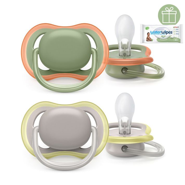 PHILIPS AVENT - Cumlík Ultra air neutral 6-18m 2 ks+WW Soapberry 60ks