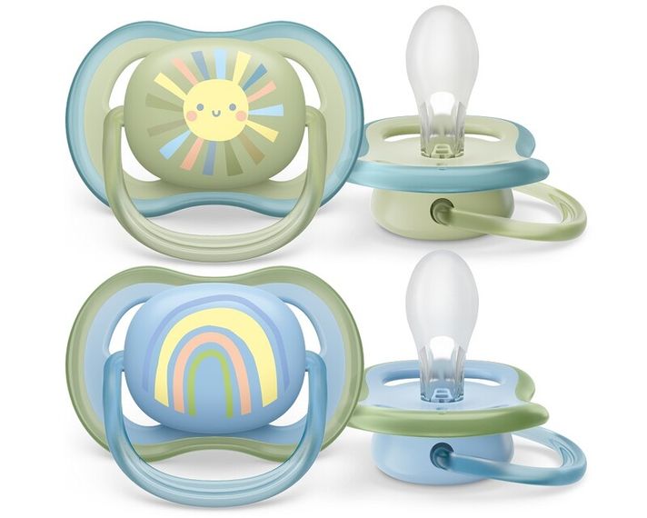 PHILIPS AVENT - Cumlík Ultra air obrázok 0-6m chlapec (dúha) 2ks