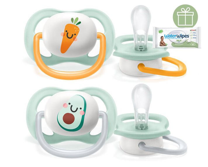 PHILIPS AVENT - Cumlík Ultra air play 0-6m chlapec 2 ks+WW Soapberry 60ks