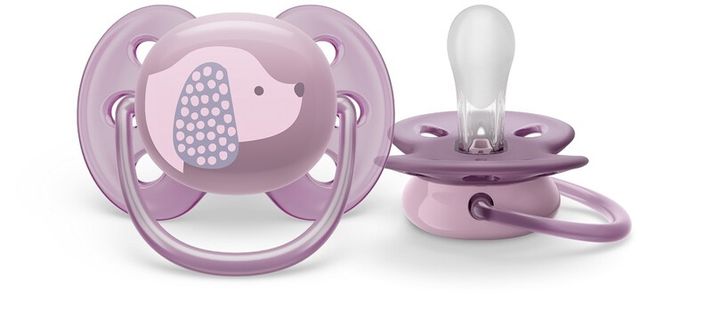 PHILIPS AVENT - Cumlík Ultrasoft Premium 6-18m fialová 1 ks