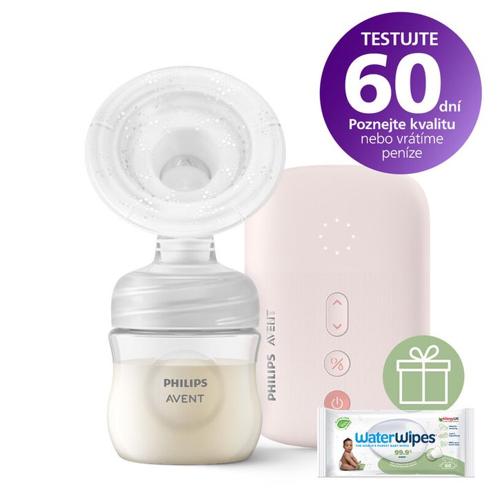 PHILIPS AVENT - Odsávačka materského mlieka elektronická SCF395/11+WW Soapberry 60ks