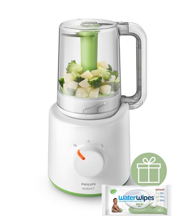 PHILIPS AVENT - Parný hrniec a mixér 2v1 SCF870/20+WW Soapberry 60ks