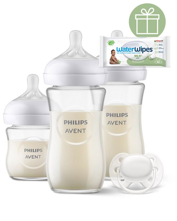 PHILIPS AVENT - Sada novorodenecká štartovacia Natural Response sklo SCD878/11+WW Soapberry 60ks