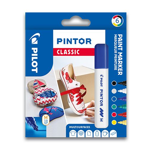 PILOT - Dekoračný popisovač "Pintor Classic", sada 6 ks, hrot M