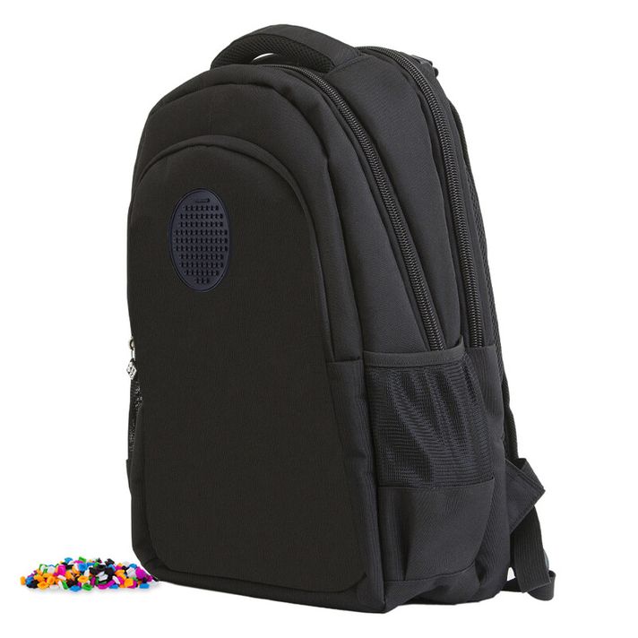 PIXIE CREW - Študentský batoh čierny s malým panelom