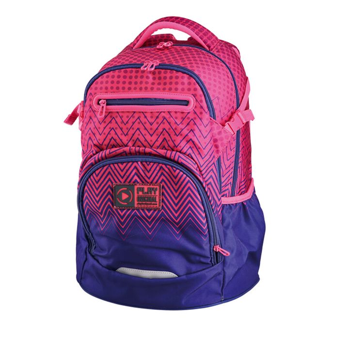 PLAY BAG - Školský batoh Apollo 241 Ergo Sunset - ružový/fialový