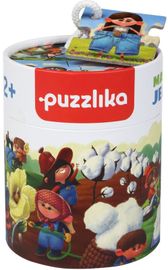 PUZZLIKA - 14231 Výroba džínsov - náučné dejové puzzle 15 dielikov