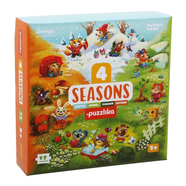 PUZZLIKA - 15238 Štyri ročné doby - náučné puzzle 17 dielikov