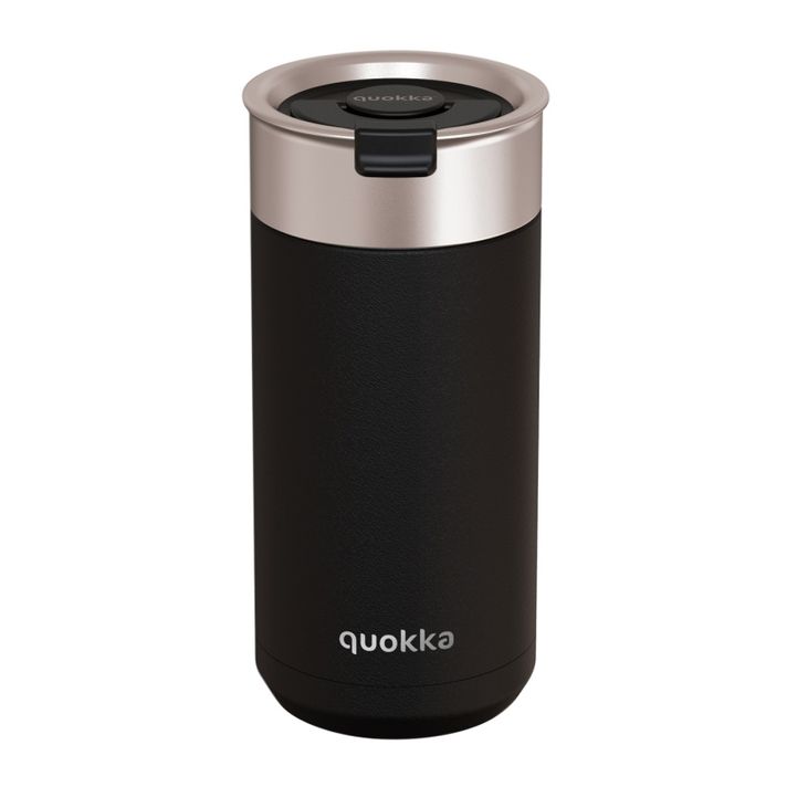 QUOKKA - Boost, Nerezový termohrnček so sitkom CARBON BLACK, 400ml, 40077