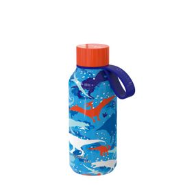 QUOKKA - KIDS Nerezová fľaša / termoska s pútkom DINOSAURS, 330ml, 40141