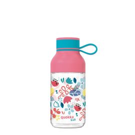 QUOKKA - KIDS Plastová fľaša s pútkom FLOWERS, 430ml, 40158