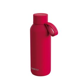 QUOKKA - Nerezová fľaša / termoska s pútkom CHERRY RED, 510ml, 40185