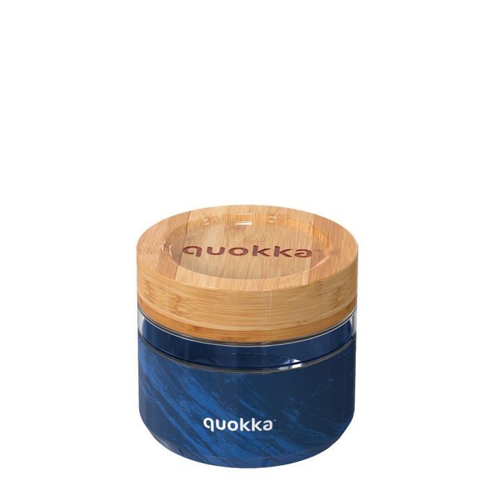 QUOKKA - Sklenená nádoba na jedlo WOOD GRAIN, 500ml, 40123