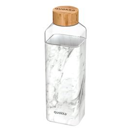 QUOKKA - STORM Sklenená fľaša so silikónovým povrchom MARBLE, 700ml, 40020