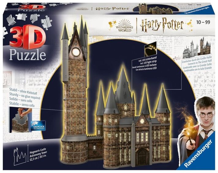 RAVENSBURGER - Harry Potter: Hrad Rokfort - Astronomická veža (Nočná edícia) 615 dielikov