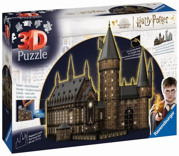 RAVENSBURGER - Harry Potter: Hrad Rokfort - Veľká sieň (Nočná edícia) 630 dielikov