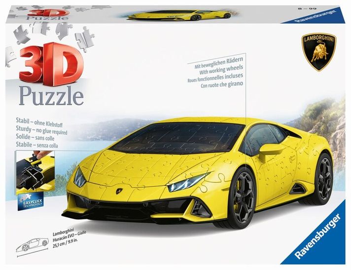 RAVENSBURGER - Lamborghini Huracán Evo žlté 108 dielikov