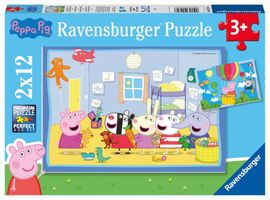 RAVENSBURGER - Prasiatko Peppa: Peppovo dobrodružstvo 2x12 dielikov