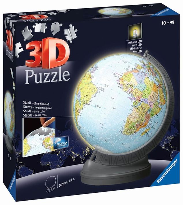 RAVENSBURGER - Puzzle-ball svietiaci glóbus 540 dielikov