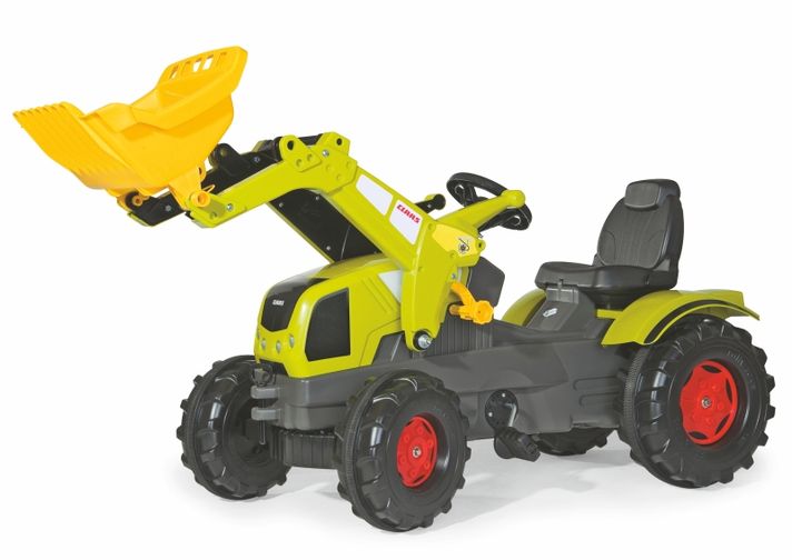 ROLLYTOYS - Šliapací traktor Farmtrac Claas Axos s predným nakladačom