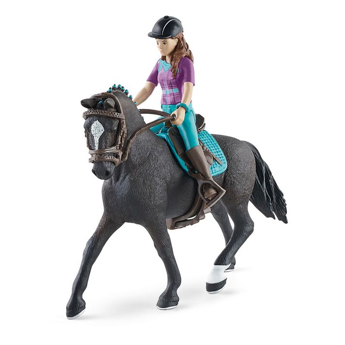 SCHLEICH - Hnedovláska Lisa s pohyblivými kĺbmi na koni